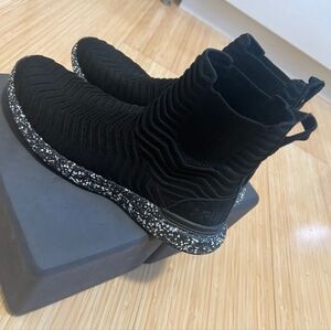 Black Knit High-Top Sneakers APL 7